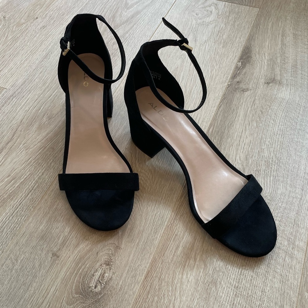 Aldo Black Suede Sandals